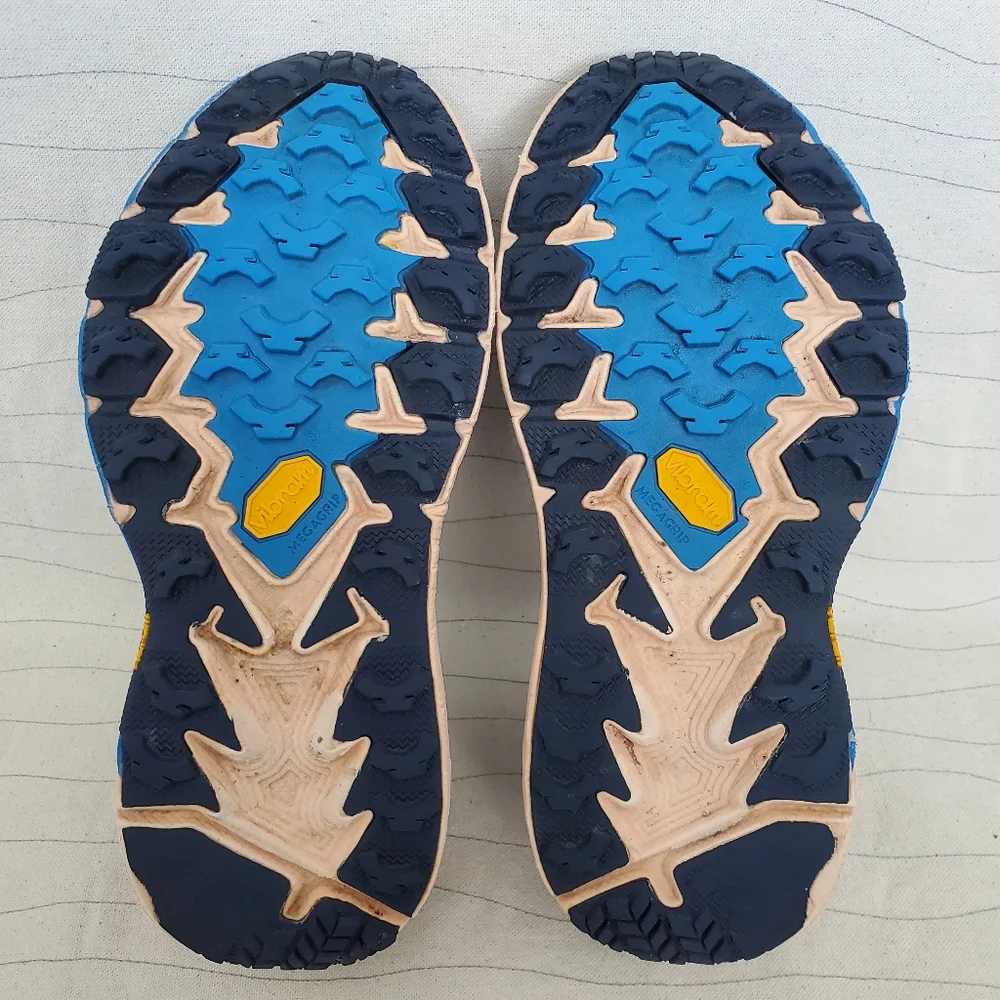 Hoka One One Womens Speedgoat 4 1106527 Blue Trail Running Shoes Sneakers Sz 6.5 - Picture 10 of 14